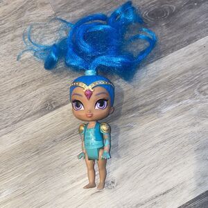 Shimmer & Shine Doll Blue Hair Fisher Price Viacom Mattel 2015 Shine Nickelodeon